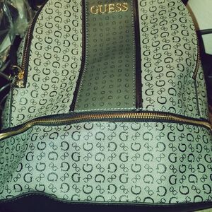 GUESS Gray and Black Men's Backpack